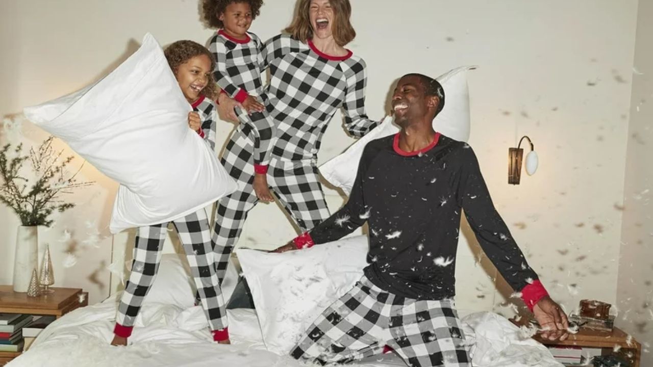 Matching Thanksgiving Gender-Neutral Pajama Set for Family